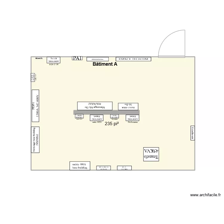 Beauward B&acirc;timent A version 2. Plan de 1  et 22 m²