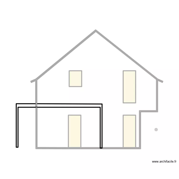 PLAN DE FACADE. Plan de 4  et 5 m²