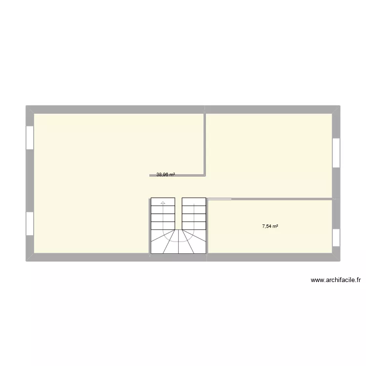 etage1. Plan de 2  et 47 m²