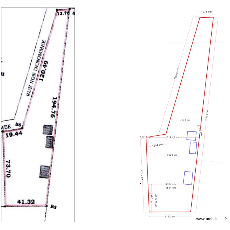 terrain. Plan de 0 pièce et 0 m2