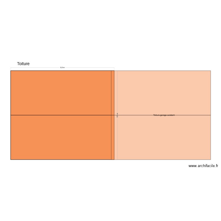 Extention Garage Toiture. Plan de 0 pièce et 0 m2