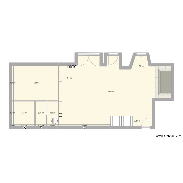 Yssingeaux Den Dulk M. RdC Original. Plan de 12 pièces et 84 m2