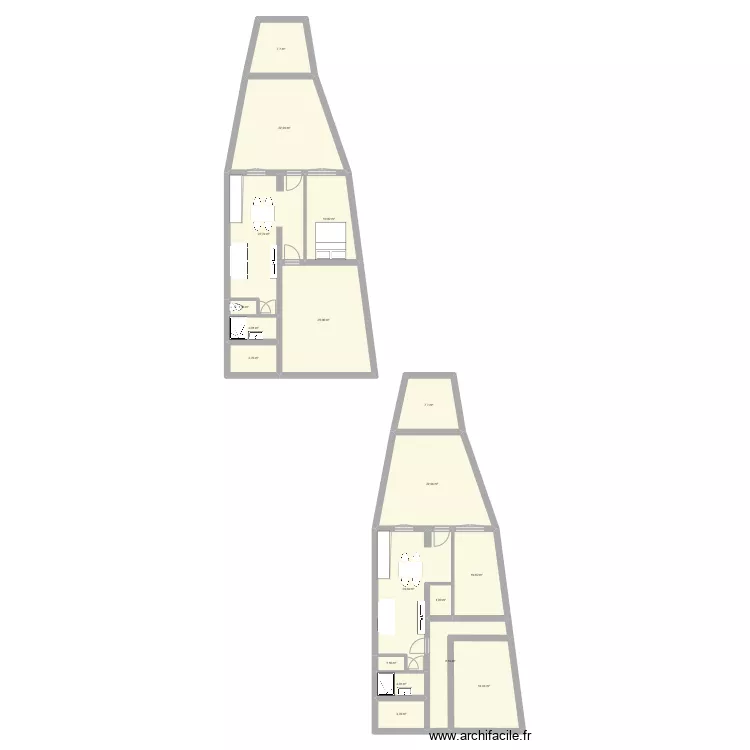 Le Touquet 2 chambres. Plan de Le Touquet 2 chambres. Plan de