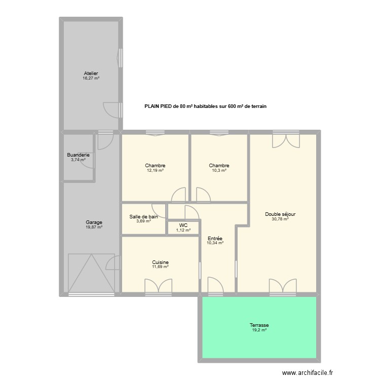 GALLION. Plan de 11 pièces et 139 m2