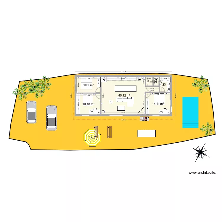 Projet Corse MATHOU. Plan de 7 et 90 m² Projet Corse MATHOU. Plan de 7 et 90 m²