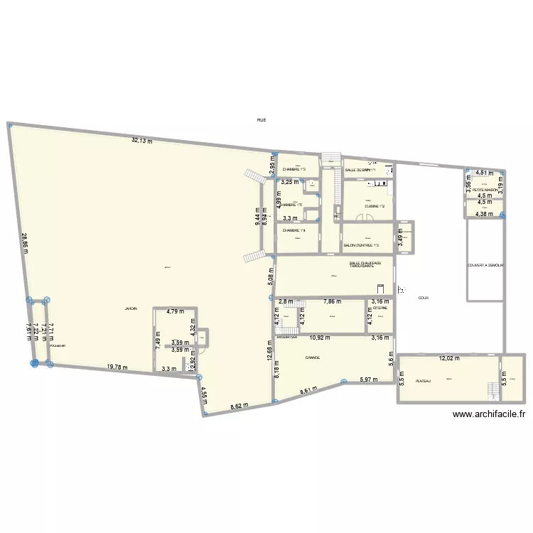 RDC billom test jardin. Plan de 
