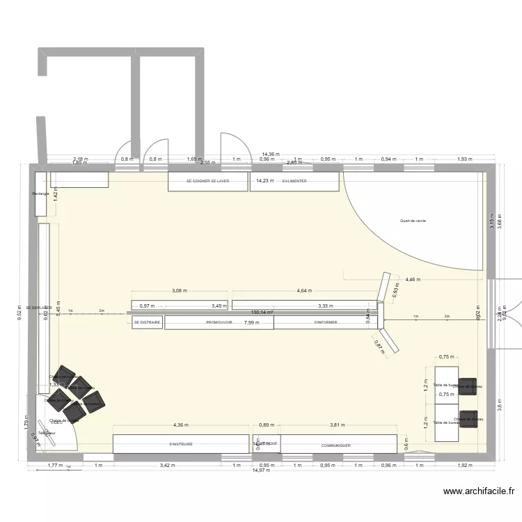 orangerie. Plan de 1 Pièce et 130 m² orangerie. Plan de 1 Pièce et 130 m²