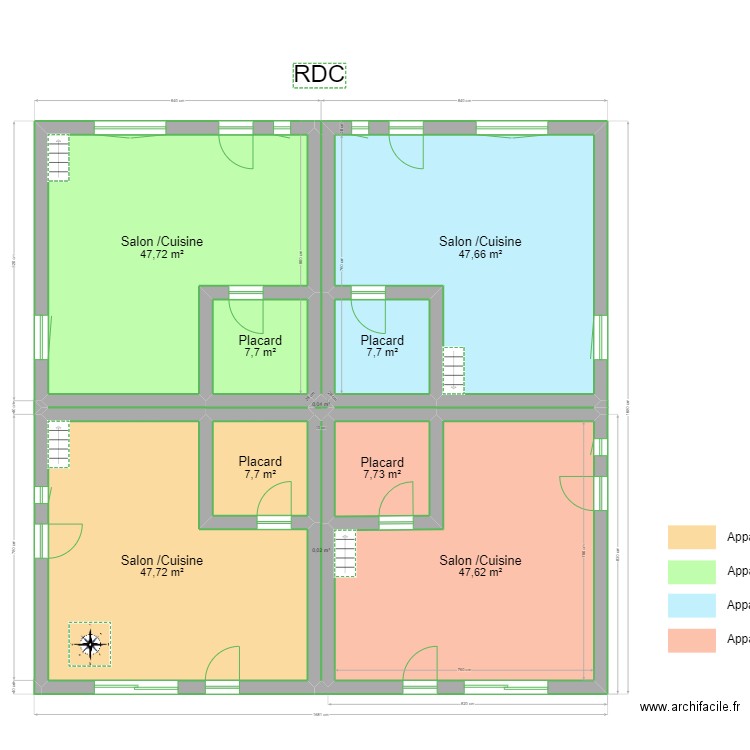 Projet MOUBOURG RDC. Plan de 10 pièces et 222 m2