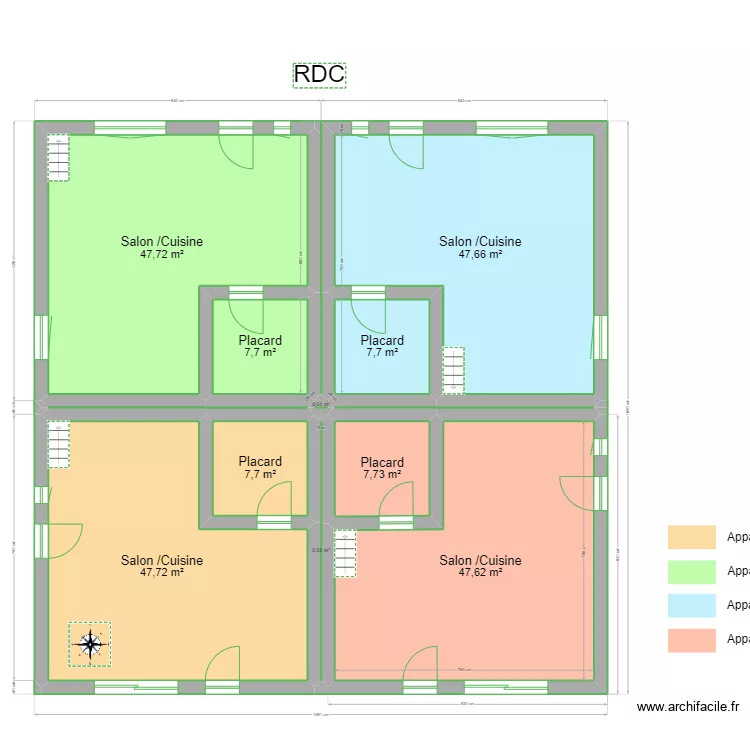 Projet MOUBOURG RDC. Plan de 0 pièce et 0 m2