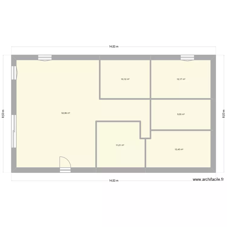 maison n2. Plan de 