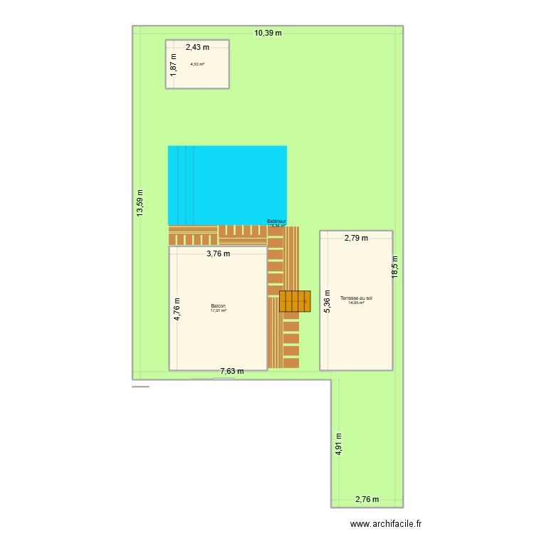 Proposition #2. Plan de 4 pièces et 192 m2