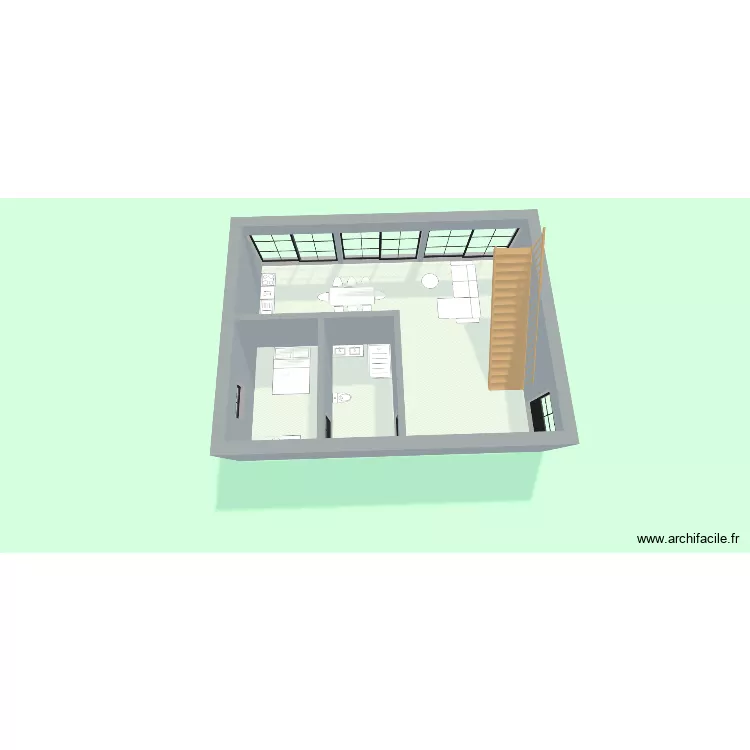 Projet Six-Fours. Plan de 3  et 72 m²