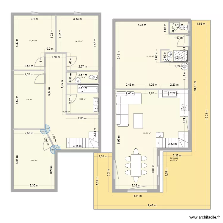 la grange. Plan de 