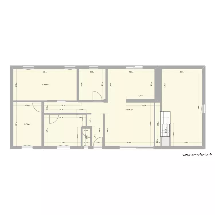 VDH etage 1 - renové. Plan de 4 Pièces et 107 m² VDH etage 1 - renové. Plan de 4 Pièces et 107 m²