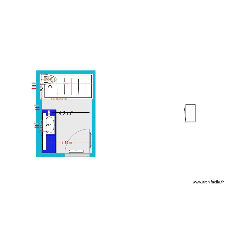 Salle de bain Gigi à modifier 2. Plan de 0 pièce et 0 m2 Salle de bain Gigi à modifier 2. Plan de 0 pièce et 0 m2