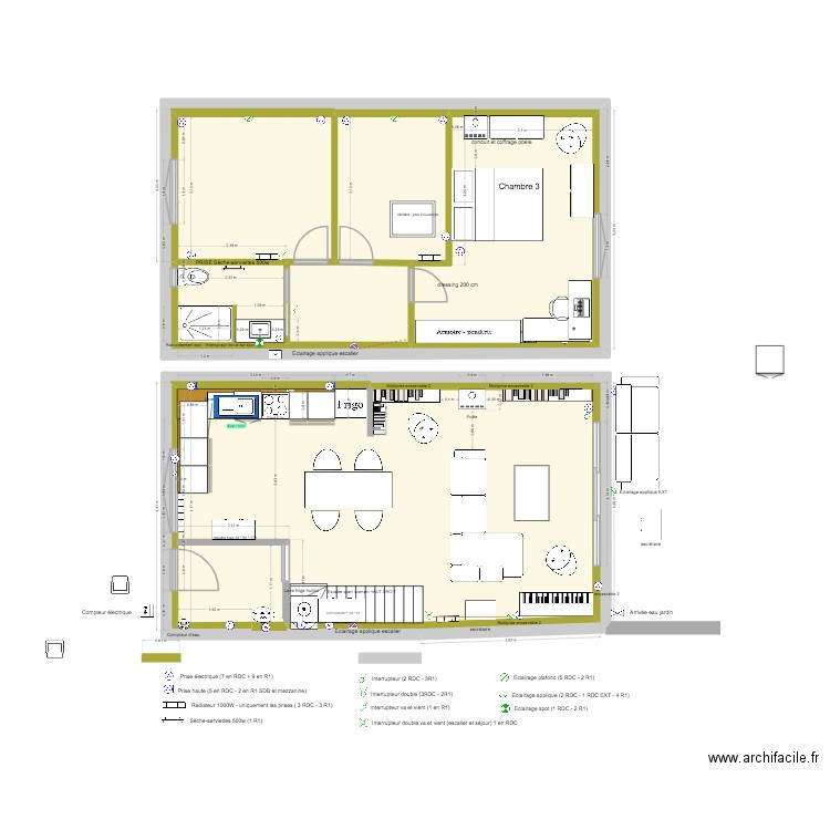 PLANS MAISON cuisine antoine. Plan de 8 pièces et 189 m2