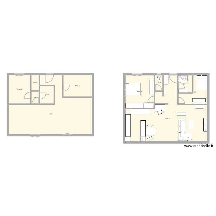 proj2. Plan de 11 pièces et 166 m2