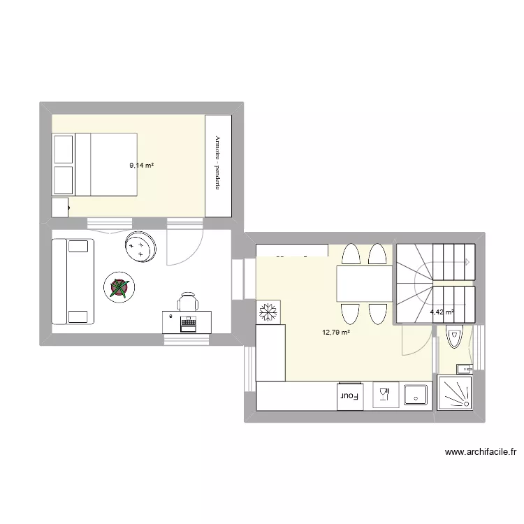 appartement 2&eacute;me etage. Plan de 