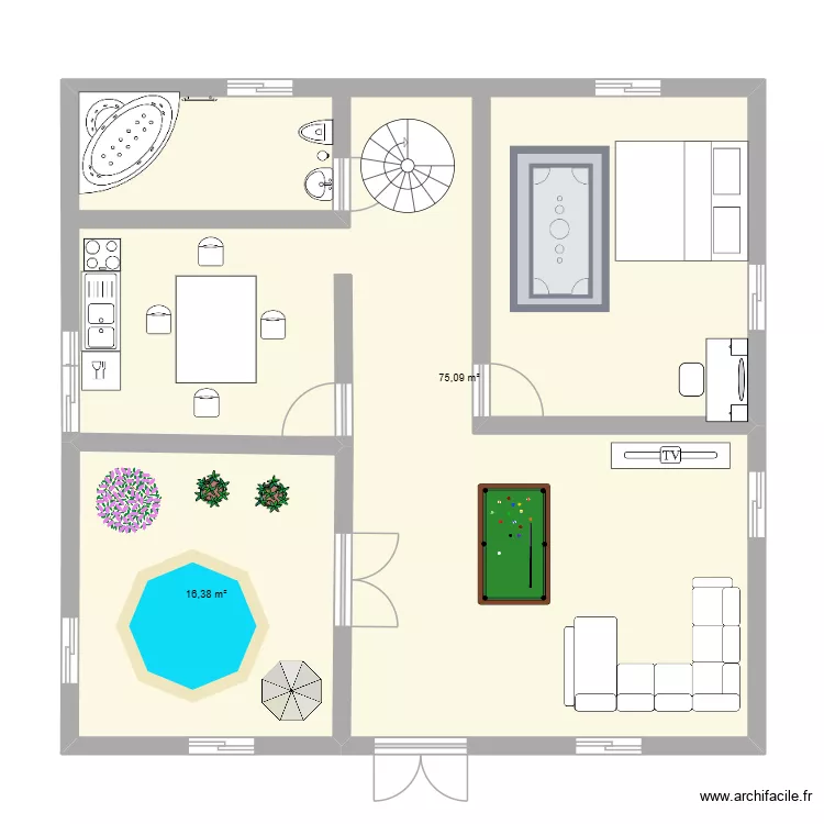 La casa de mis suenos. Corentin. Plan de 2 et 96 m² La casa de mis suenos. Corentin. Plan de 2 et 96 m²