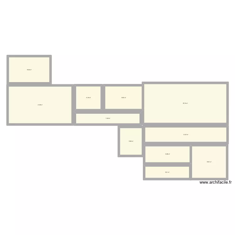 Maison Id&eacute;al RDC. Plan de 11  et 227 m²