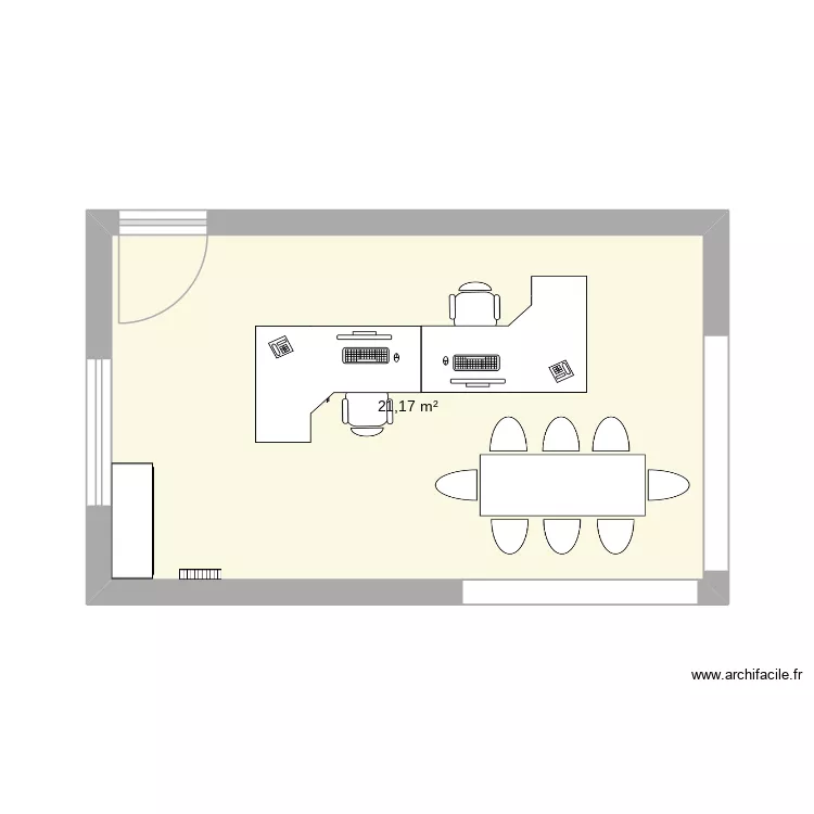 Bureau lafarge. Plan de 1 et 21 m² Bureau lafarge. Plan de 1 et 21 m²