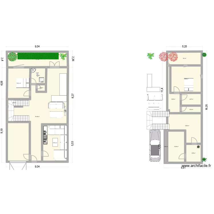 plan maison. Plan de 16 et 190 m² plan maison. Plan de 16 et 190 m²