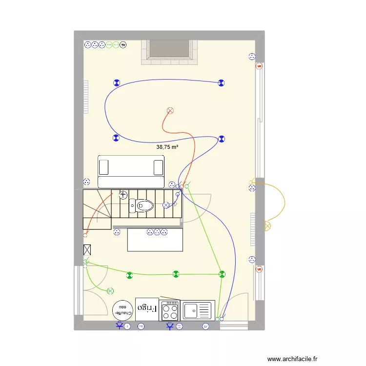 VILLETTE RDC. Plan de 