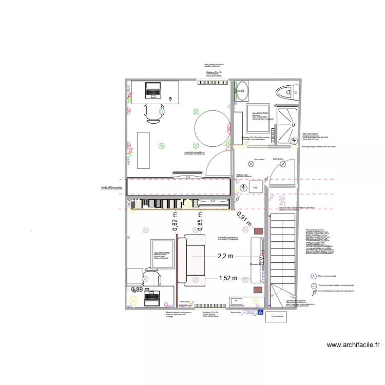 Salons + SDB velux def. Plan de 4  et 41 m²
