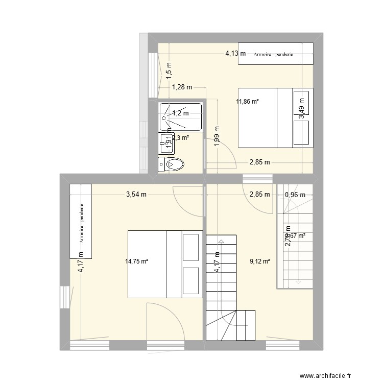PLAN AMENAGEMENT SELOGE. Plan de 13 pièces et 130 m2