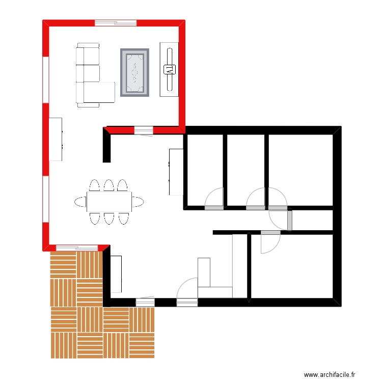 Extention. Plan de 0 pièce et 0 m2