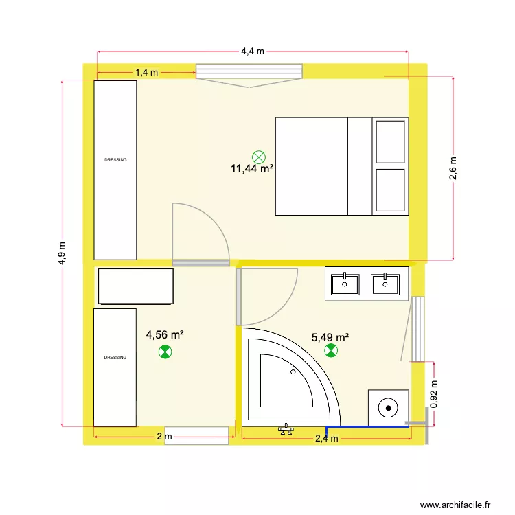 FATIN ORIGINE. Plan de 3 et 22 m² FATIN ORIGINE. Plan de 3 et 22 m²