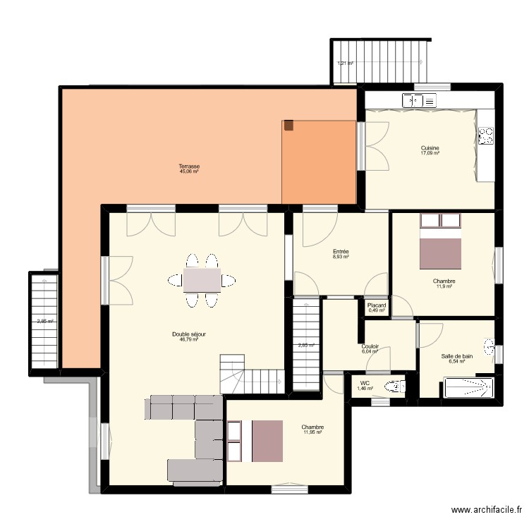 JEAN  pas du boeuf. Plan de 31 pièces et 343 m2