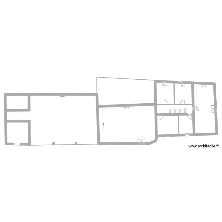 AUSSAC locataire ETAGE. Plan de 