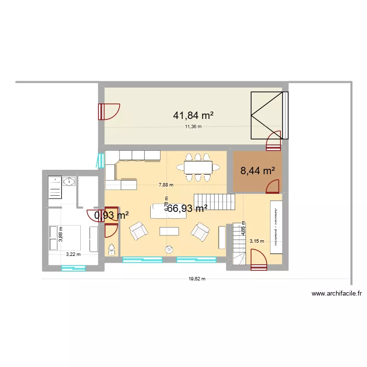 chavenay. Plan de 4  et 118 m²