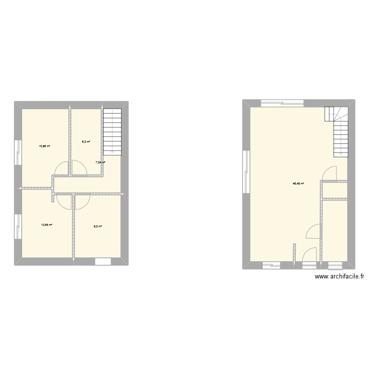 RDC maison. Plan de 0 pièce et 0 m2