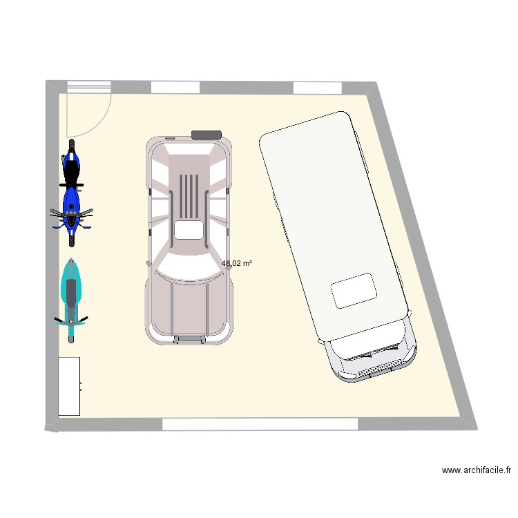 Garage double . Plan de 0 pièce et 0 m2