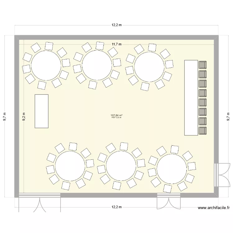chambre leana 2. Plan de 1  et 108 m²