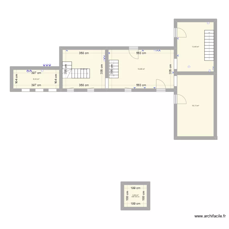 Maison Campagne. Plan de 