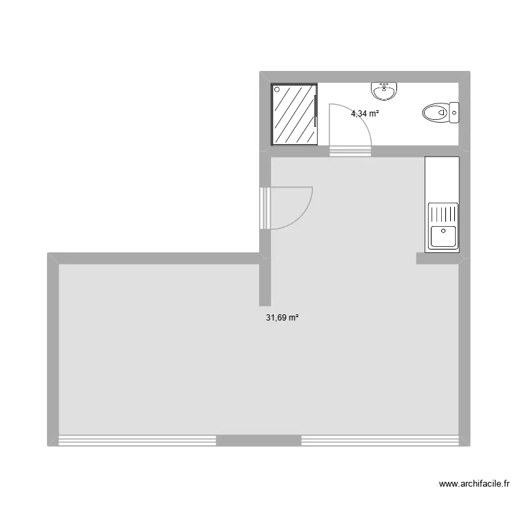 PAQUERETTES 21. Plan de 2  et 36 m²