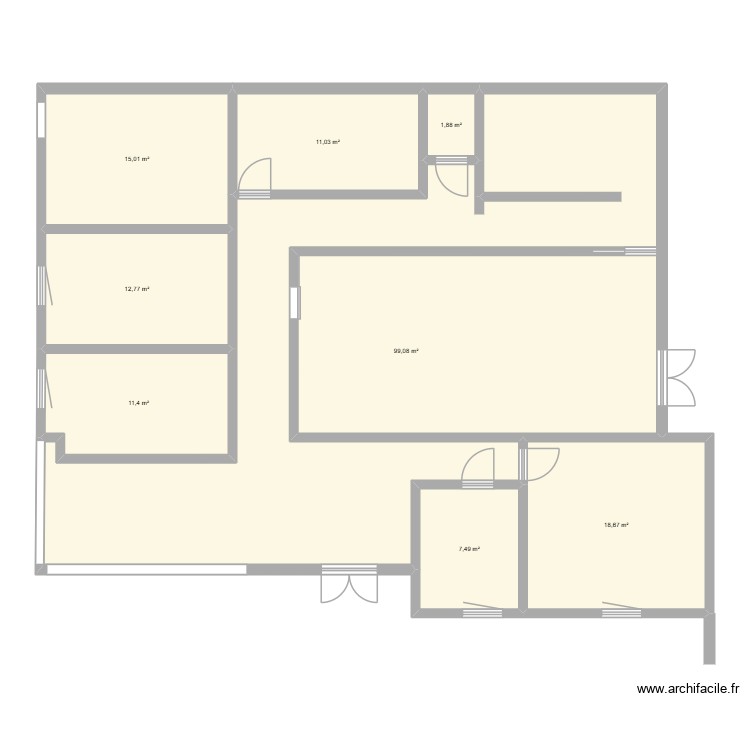 cab. Plan de 0 pièce et 0 m2