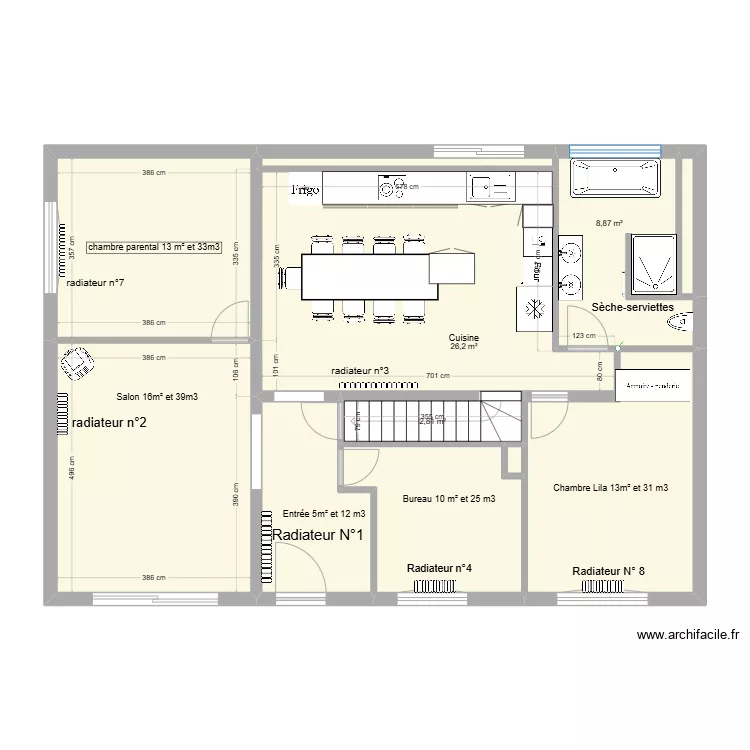 damparis combes radiateur. Plan de 