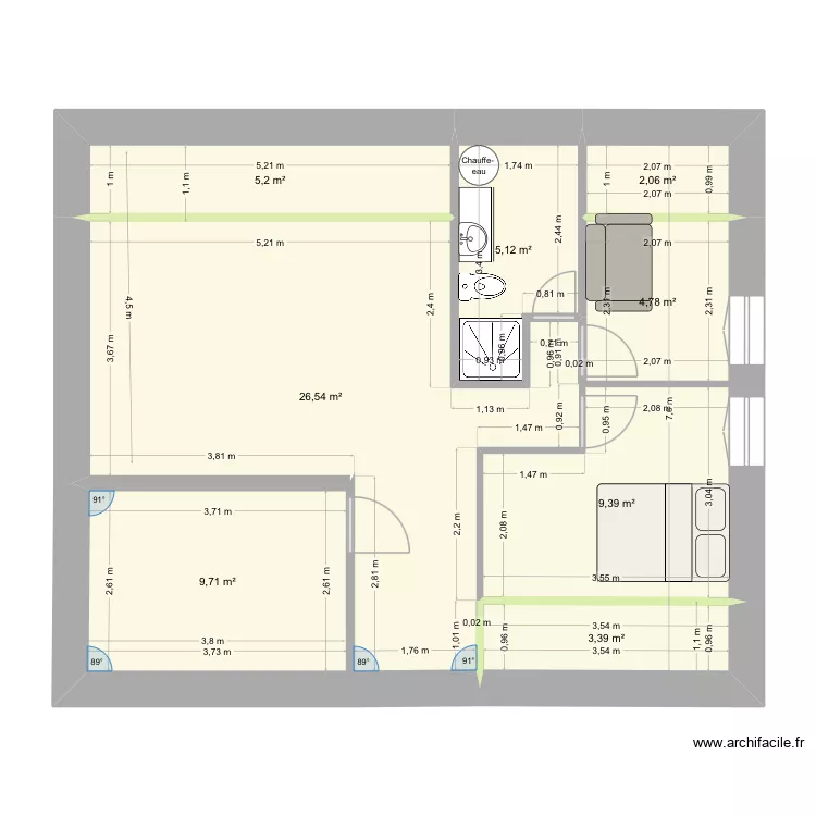 Appart Montalieu t2 sdb. Plan de 8 Pièces et 66 m² Appart Montalieu t2 sdb. Plan de 8 Pièces et 66 m²