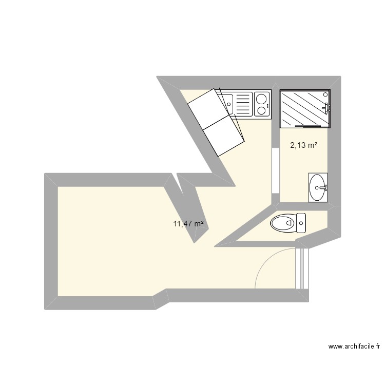 appart  14 e test 1. Plan de 0 pièce et 0 m2