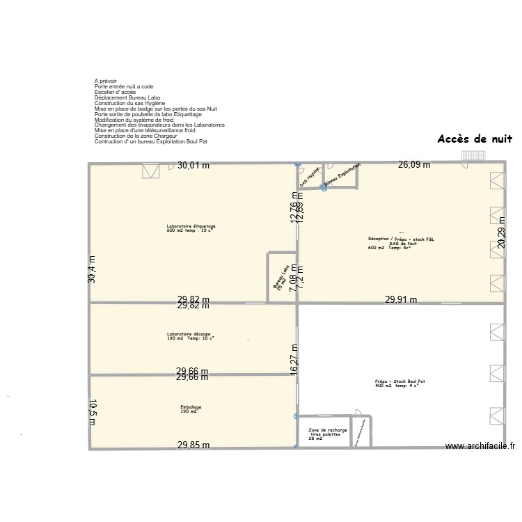 perpignan complet. Plan de 3 pièces et 2417 m2