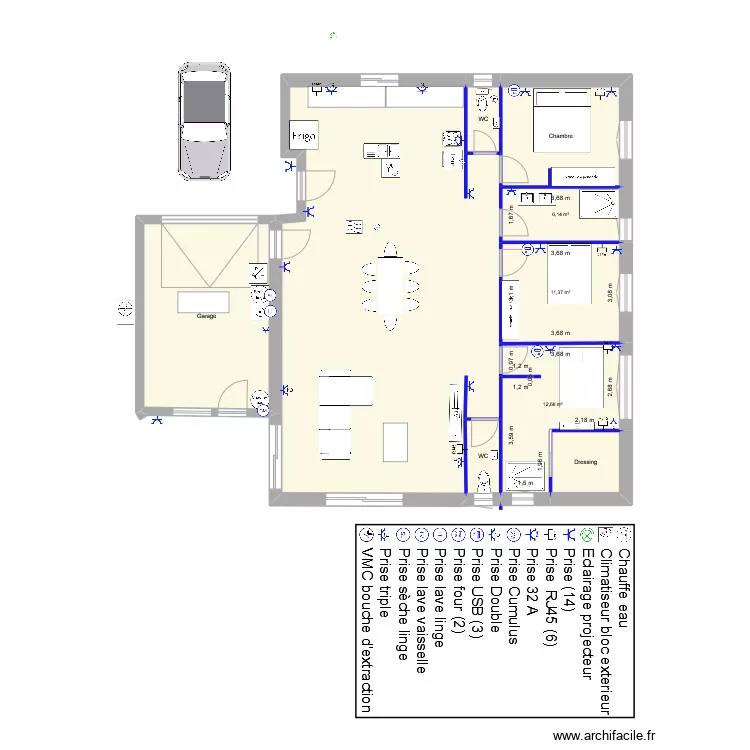 maison domi prises. Plan de maison domi prises. Plan de