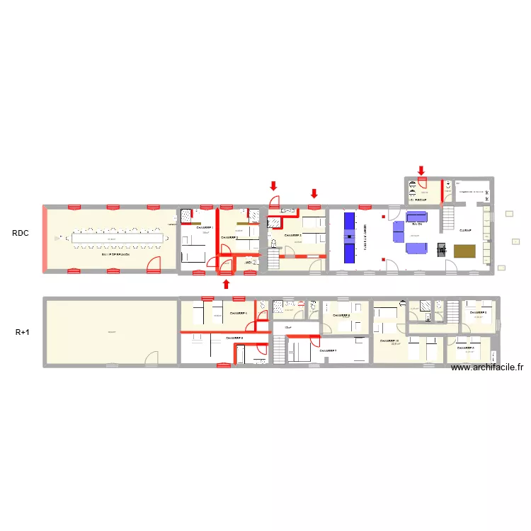 LES PETITS AUGEONS - Am&eacute;nagement. Plan de 