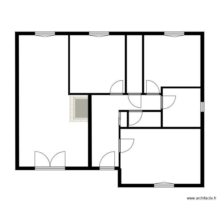 Oswald. Plan de 9 pièces et 85 m2