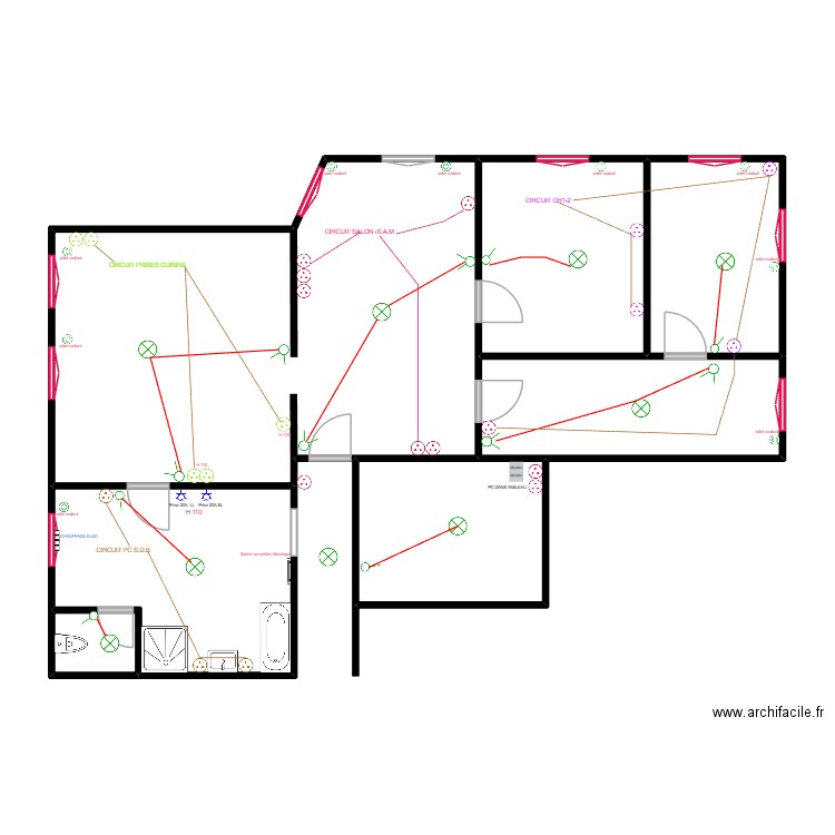 SCI RIMB CMANG. Plan de 7 pièces et 98 m2