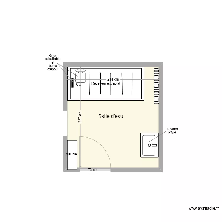 RUMEAU SDB Adaptation. Plan de 