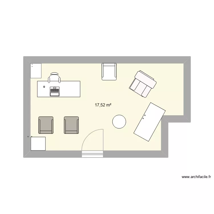 SALLE de soin. Plan de 1 Pièce et 18 m² SALLE de soin. Plan de 1 Pièce et 18 m²